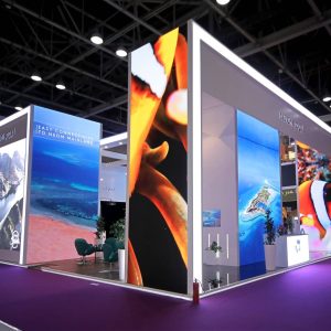 Arabian Travel Market ATM exhibition stand by spectrum